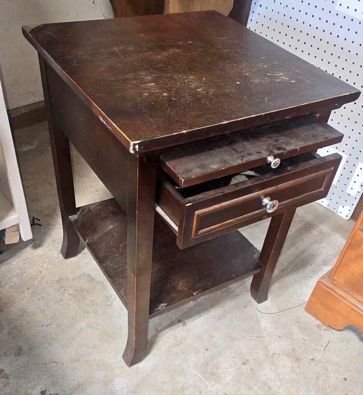 Forest Green Side Table โ before